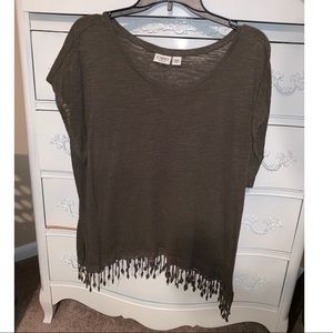 Cato BoHo Shirt, Dark Olive Green 18/20W